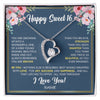 Forever Love Necklace 14K White Gold Finish | Personalized Happy Sweet 16 For Girls Necklace Sweet Sixteen 16th Birthday Gifts For 16 Sixteen Old For Girl Niece Daughter Customized Gift Box Message Card | teecentury