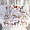 Personalized Horse For Girl Blanket Loves Horses Flower Floral For Daughter Women Birthday Graduation Christmas Customized Fleece Blanket Blanket | Teecentury.com