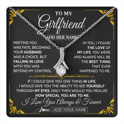 Alluring Beauty Necklace 14K White Gold Finish | 1 | Personalized Jewelry To My Girlfriend Necklace Metting You Gift For Girlfriend Romantic Birthday Gifts Valentines Christmas Custom Gift Box Message Card | https://teecentury.