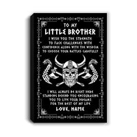 Personalized Little Brother Viking Canvas I Wish You The Strength ...