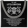 Cuban Link Chain Necklace Stainless Steel | 1 | Personalized Little Brother Viking Necklace I Wish You The Strength Scandinavian Norse Runes Viking For Men Brother Birthday Customized Gift Box Message Card | teecentury