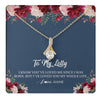 Alluring Beauty Necklace 18K Yellow Gold Finish | 1 | Personalized Lolly Necklace From Grandkids Granddaughter Grandson I've Loved You My Whole Life Floral Lolly Birthday Mothers Day Christmas Customized Message Card | teecentury.myshopify