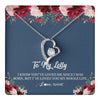 Forever Love Necklace 14K White Gold Finish | 1 | Personalized Lolly Necklace From Grandkids Granddaughter Grandson I've Loved You My Whole Life Floral Lolly Birthday Mothers Day Christmas Customized Message Card | teecentury.myshopify