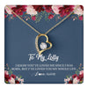Forever Love Necklace 18K Yellow Gold Finish | 1 | Personalized Lolly Necklace From Grandkids Granddaughter Grandson I've Loved You My Whole Life Floral Lolly Birthday Mothers Day Christmas Customized Message Card | teecentury.myshopify