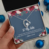 Forever Love Necklace 14K White Gold Finish | 2 | Personalized Lolly Necklace From Grandkids Granddaughter Grandson I've Loved You My Whole Life Floral Lolly Birthday Mothers Day Christmas Customized Message Card | teecentury.myshopify