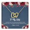 Interlocking Hearts Necklace 18K Yellow Gold Finish | 1 | Personalized Lolly Necklace From Grandkids Granddaughter Grandson I've Loved You My Whole Life Floral Lolly Birthday Mothers Day Christmas Customized Message Card | teecentury.myshopify
