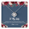 Love Knot Necklace 14K White Gold Finish | 1 | Personalized Lolly Necklace From Grandkids Granddaughter Grandson I've Loved You My Whole Life Floral Lolly Birthday Mothers Day Christmas Customized Message Card | teecentury.myshopify