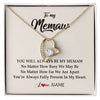 Forever Love Necklace 18K Yellow Gold Finish | Personalized Memaw Necklace From Grandkids Granddaughter Grandson You're Always In My Heart Memaw Birthday Mothers Day Jewelry Customized Gift Box Message Card | teecentury