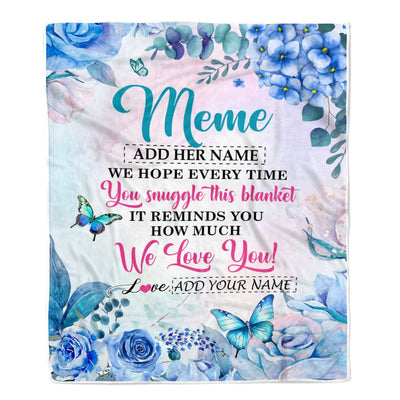 Personalized Meme Blanket From Grandkids Granddaughter Grandson Floral Print We Love You Meme Birthday Gifts Mothers Day Christmas Customized Fleece Blanket | teecentury
