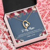 Forever Love Necklace 18K Yellow Gold Finish | Personalized Meme Necklace From Grandkids Granddaughter Grandson I've Loved You My Whole Life Floral Meme Birthday Mothers Day Christmas Customized Message Card | teecentury