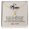 Alluring Beauty Necklace 18K Yellow Gold Finish | Personalized Meme Necklace From Grandkids Granddaughter Grandson You're Always In My Heart Meme Birthday Mothers Day Christmas Customized Gift Box Message Card | teecentury