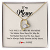 Forever Love Necklace 18K Yellow Gold Finish | Personalized Meme Necklace From Grandkids Granddaughter Grandson You're Always In My Heart Meme Birthday Mothers Day Christmas Customized Gift Box Message Card | teecentury