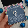 Forever Love Necklace 14K White Gold Finish | 2 | Personalized Mom Mother Of The Bride From Daughter Necklace Thank You Mother And Daughter Wedding Gifts For Mom On Wedding Day Customized Gift Box Message Card | teecentury.myshopify