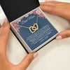 Interlocking Hearts Necklace 18K Yellow Gold Finish | 2 | Personalized Mom Mother Of The Bride From Daughter Necklace Thank You Mother And Daughter Wedding Gifts For Mom On Wedding Day Customized Gift Box Message Card | teecentury.myshopify