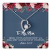 Forever Love Necklace 14K White Gold Finish | 1 | Personalized Mom Necklace From Daughter Son I've Loved You My Whole Life Floral Mom Birthday Mothers Day Christmas Customized Message Card | teecentury