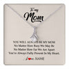 Alluring Beauty Necklace 14K White Gold Finish | 1 | Personalized Mom Necklace From Daughter Son You're Always In My Heart Mom Birthday Mothers Day Christmas Jewelry Pendant Customized Gift Box Message Card | teecentury
