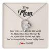 Forever Love Necklace 14K White Gold Finish | 1 | Personalized Mom Necklace From Daughter Son You're Always In My Heart Mom Birthday Mothers Day Christmas Jewelry Pendant Customized Gift Box Message Card | teecentury