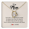 Forever Love Necklace 18K Yellow Gold Finish | 1 | Personalized Mom Necklace From Daughter Son You're Always In My Heart Mom Birthday Mothers Day Christmas Jewelry Pendant Customized Gift Box Message Card | teecentury