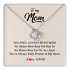 Love Knot Necklace 14K White Gold Finish | 1 | Personalized Mom Necklace From Daughter Son You're Always In My Heart Mom Birthday Mothers Day Christmas Jewelry Pendant Customized Gift Box Message Card | teecentury