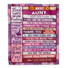 Personalized Mothers Day Blanket Gifts For Aunt From Niece Nephew Wood Best Aunt Present Birthday For Aunts Auntie Christmas Custom Fleece Throw Blanket | teecentury