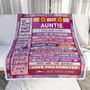Personalized Mothers Day Blanket Gifts For Auntie From Niece Nephew Wood Best Auntie Present Birthday For Aunties Aunt Christmas Custom Fleece Throw Blanket | teecentury