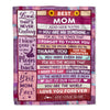 Personalized Mothers Day Blanket Gifts For Mom From Daughter Son Wood Best Mom Present Birthday For Moms Mother Christmas Custom Fleece Throw Blanket | teecentury