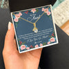 Alluring Beauty Necklace 18K Yellow Gold Finish | Personalized My Dear Aunt Necklace From Niece Thank You For Being The Best Aunt Ever Pendant Jewelry Birthday Mothers Day Christmas Customized Message Card | teecentury