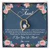 Forever Love Necklace 18K Yellow Gold Finish | Personalized My Dear Aunt Necklace From Niece Thank You For Being The Best Aunt Ever Pendant Jewelry Birthday Mothers Day Christmas Customized Message Card | teecentury