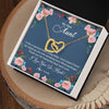 Interlocking Hearts Necklace 18K Yellow Gold Finish | Personalized My Dear Aunt Necklace From Niece Thank You For Being The Best Aunt Ever Pendant Jewelry Birthday Mothers Day Christmas Customized Message Card | teecentury