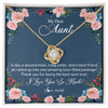 Love Knot Necklace 18K Yellow Gold Finish | Personalized My Dear Aunt Necklace From Niece Thank You For Being The Best Aunt Ever Pendant Jewelry Birthday Mothers Day Christmas Customized Message Card | teecentury