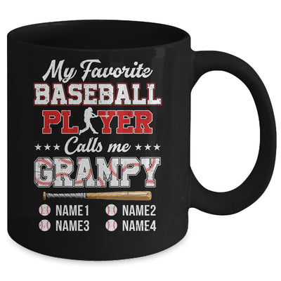 Personalized My Favorite Baseball Player Calls Me Grampy Custom Kids Name Fathers Day Birthday Christmas Mug | teecentury