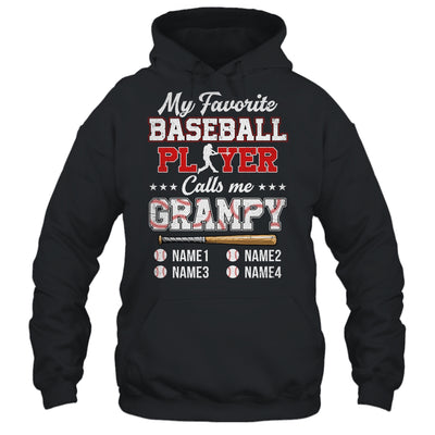 Personalized My Favorite Baseball Player Calls Me Grampy Custom Kids Name Fathers Day Birthday Christmas Shirt & Hoodie | teecentury