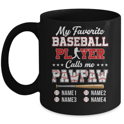 Personalized My Favorite Baseball Player Calls Me Pawpaw Custom Kids Name Fathers Day Birthday Christmas Mug | teecentury