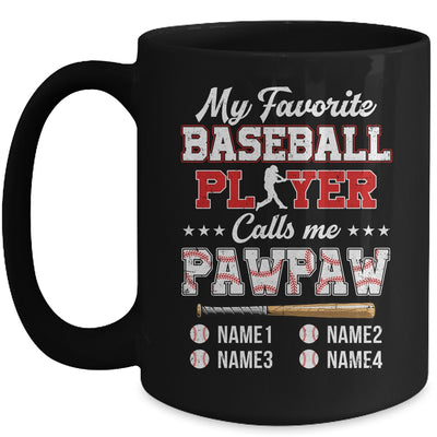 Personalized My Favorite Baseball Player Calls Me Pawpaw Custom Kids Name Fathers Day Birthday Christmas Mug | teecentury