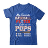 Personalized My Favorite Baseball Player Calls Me Pops Custom Kids Name Fathers Day Birthday Christmas Shirt & Hoodie | teecentury