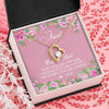 Forever Love Necklace 18K Yellow Gold Finish | Personalized My My Aunt Necklace From Niece Only An Aunt Gives Hugs Like A Mother Aunt Pendant Jewelry Birthday Mothers Day Christmas Customized Message Card | teecentury