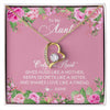 Forever Love Necklace 18K Yellow Gold Finish | Personalized My My Aunt Necklace From Niece Only An Aunt Gives Hugs Like A Mother Aunt Pendant Jewelry Birthday Mothers Day Christmas Customized Message Card | teecentury