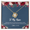 Love Knot Necklace 18K Yellow Gold Finish | Personalized Nana Necklace From Grandkids Granddaughter Grandson I've Loved You My Whole Life Floral Nana Birthday Mothers Day Christmas Customized Message Card | teecentury