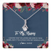 Alluring Beauty Necklace 14K White Gold Finish | 1 | Personalized Nanny Necklace I've Loved You My Whole Life Floral Nanny Birthday Mothers Day Christmas Customized Message Card | teecentury