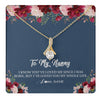 Alluring Beauty Necklace 18K Yellow Gold Finish | 1 | Personalized Nanny Necklace I've Loved You My Whole Life Floral Nanny Birthday Mothers Day Christmas Customized Message Card | teecentury