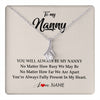 Alluring Beauty Necklace 14K White Gold Finish | 1 | Personalized Nanny Necklace You're Always In My Heart Nanny Birthday Mothers Day Christmas Jewelry Pendant Customized Gift Box Message Card | teecentury
