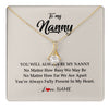Alluring Beauty Necklace 18K Yellow Gold Finish | 1 | Personalized Nanny Necklace You're Always In My Heart Nanny Birthday Mothers Day Christmas Jewelry Pendant Customized Gift Box Message Card | teecentury