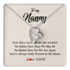 Forever Love Necklace 14K White Gold Finish | 1 | Personalized Nanny Necklace You're Always In My Heart Nanny Birthday Mothers Day Christmas Jewelry Pendant Customized Gift Box Message Card | teecentury