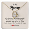 Forever Love Necklace 18K Yellow Gold Finish | 1 | Personalized Nanny Necklace You're Always In My Heart Nanny Birthday Mothers Day Christmas Jewelry Pendant Customized Gift Box Message Card | teecentury