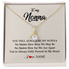 Alluring Beauty Necklace 18K Yellow Gold Finish | Personalized Nonna Necklace From Grandkids Granddaughter Grandson You're Always In My Heart Nonna Birthday Mothers Day Jewelry Customized Gift Box Message Card | teecentury