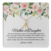 Alluring Beauty Necklace 18K Yellow Gold Finish | 1 | Personalized The Bond Between Mother And Daughter Necklace Thank You Love Mom Jewelry Birthday Mothers Day Christmas Customized Gift Box Message Card | teecentury