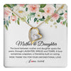 Forever Love Necklace 18K Yellow Gold Finish | 1 | Personalized The Bond Between Mother And Daughter Necklace Thank You Love Mom Jewelry Birthday Mothers Day Christmas Customized Gift Box Message Card | teecentury