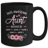 Personalized This Awesome Aunt Belongs To Custom Kids Name Floral Aunt Mothers Day Birthday Christmas Mug | teecentury