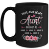 Personalized This Awesome Aunt Belongs To Custom Kids Name Floral Aunt Mothers Day Birthday Christmas Mug | teecentury