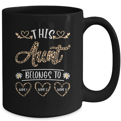 Personalized This Awesome Aunt Belongs To Custom Kids Name Leopard Aunt Mothers Day Birthday Christmas Mug | teecentury